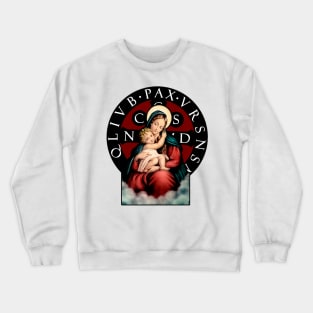 Catholic Peace with Our Lady of the Child Jesus Crewneck Sweatshirt